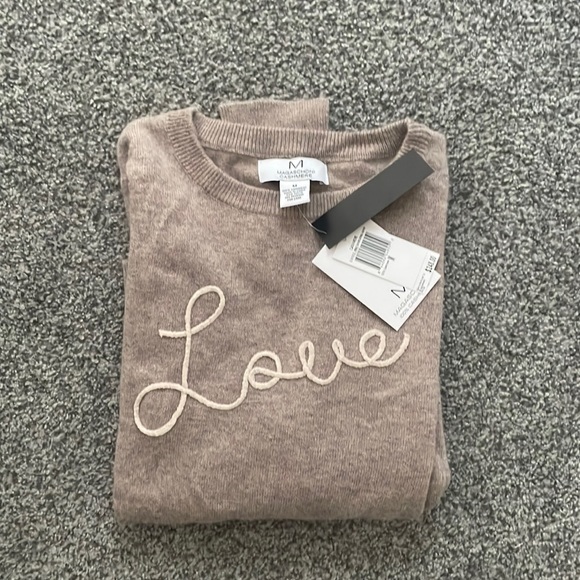 100% Cashmere Magaschoni “Love” Sweater - Picture 2 of 4
